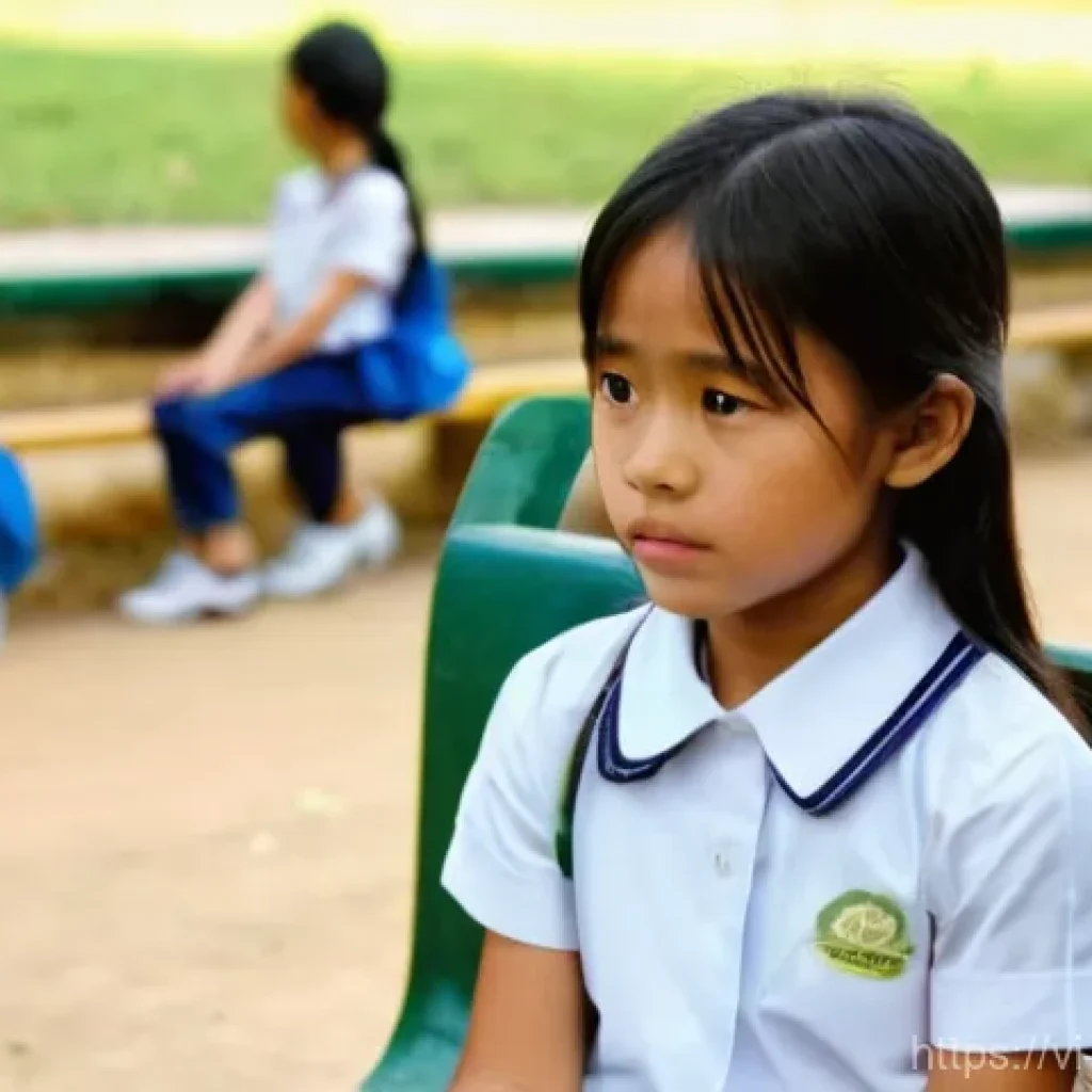 아동심리상담사 실무 사례 분석 - **Prompt:** A 9-year-old Vietnamese girl, named An, sits alone on a school bench during recess. She ...